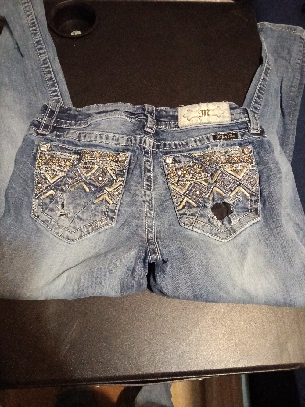 Miss Me Light Blue Embellished Skinny Jeans